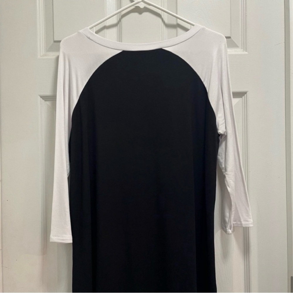 BB Dakota 7th Inning Stretch Baseball Dress Raglan Black/White-Medium - NWT - Picture 10 of 11